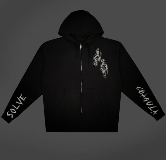 ZIP-UP HOODIE - 'SOLVE, COAGULA'